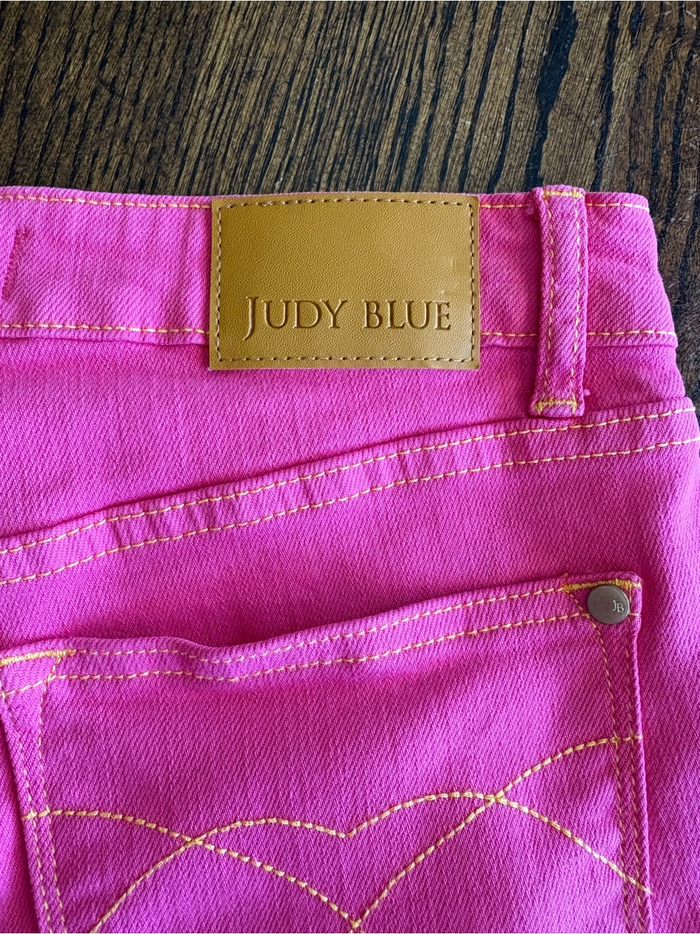 Judy Blue Hot Pink High Waist Shorts Medium Denim Garment Dyed Magenta Summer - Picture 3 of 14